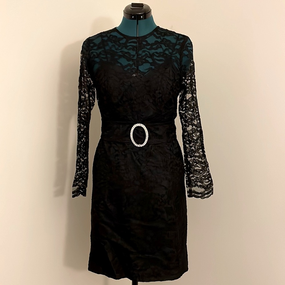 Vintage black lace dress